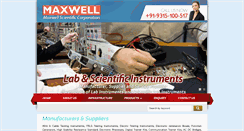 Desktop Screenshot of maxwellindia.com